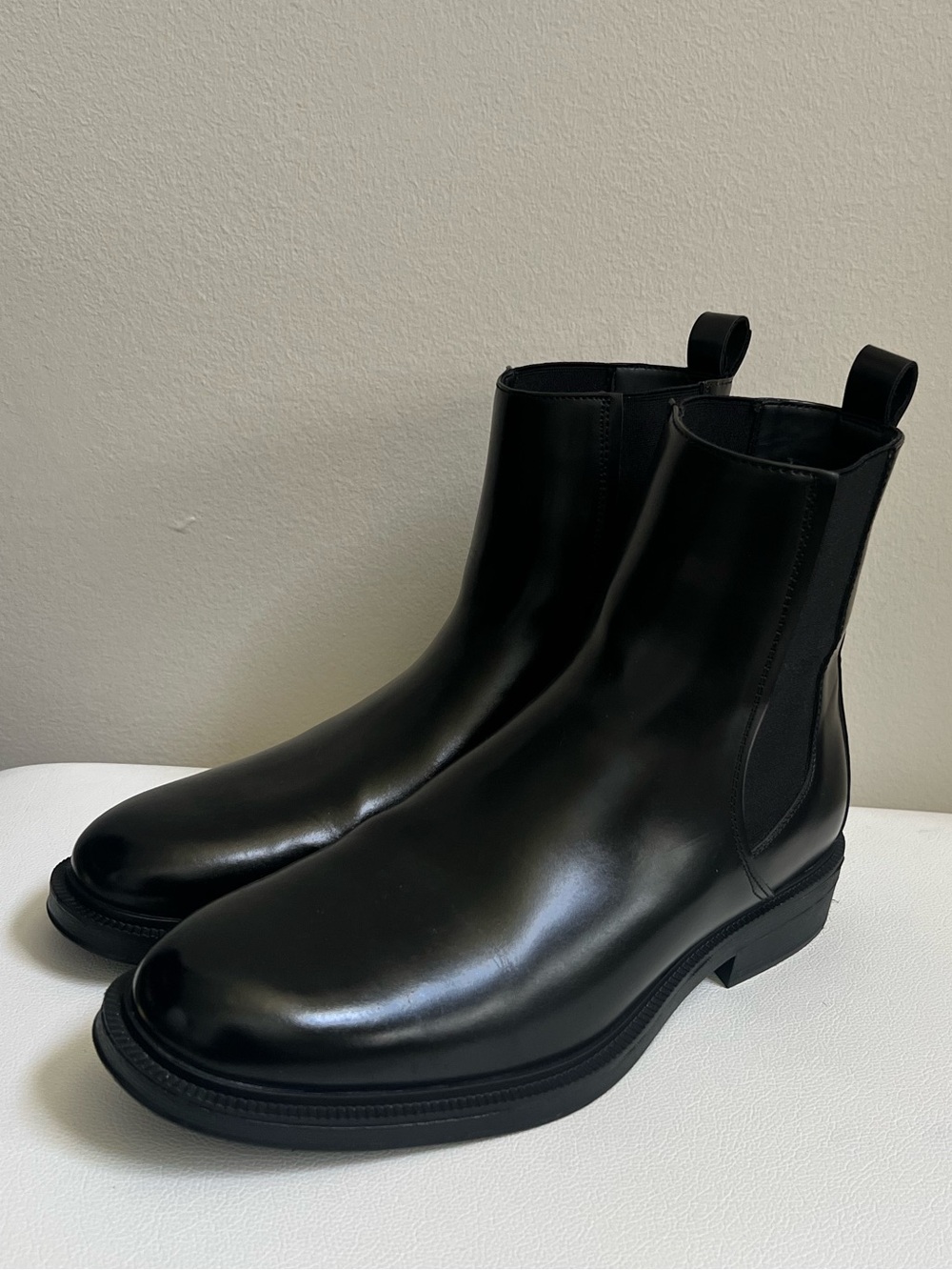 ZARA Men's Black Chelsea Boots Size 11 Pre-Owned